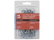 Ben Mor 55203 Straight Link Coil Chain 2 x 12 Zinc Plated