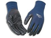Blue Knit Nylon Grip Work Gloves Nitrile Palm Kinco Gloves 1890 L 035117189034