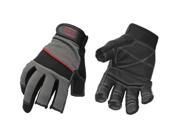 X Large The Carpenter Glove Three Open Finger Tips Boss Mfg Co Gloves 5201X