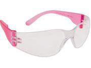 Forney 55333 Safety Glasses Starlight with Pink Frame Clear Lens