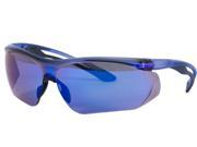 Forney 55431 Safety Glasses Parralax with Blue Frame Blue Mirror Lens