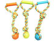 Chomper WB15520 Rope Tugger With Spiked Ball Dog Toy Assorted Colors