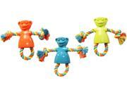 Chomper WB15501 TPR Monkey Tug Dog Toy Small Assorted Colors