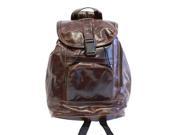 Leather Backpack with Convertible Straps in Brown