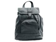 Leather Backpack with Convertible Straps in Grey
