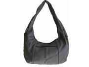 Black Large Hobo with Zipper Top