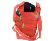 AFONiE Genuine Leather Fashion Cross Body Bag Orange Color