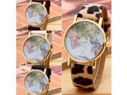 New World Map Wrist Watches Unisex Reveal Youth Beautiful Beautiful Fashion Popular Watches