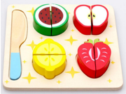 High Quality Wooden Cut Fruit s Toy s Set for Children s Educational Wooden Toys