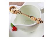 Luxurious Palace Small Spoon Stainless Steel Retro Coffee Spoon 1 Pair Color Random
