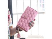 Women s Wallet Classic Diamond Printing Tassel Zipper 19*10CM Long Style Fashionable Ladies Purse cell Phone Package 6 Colors
