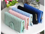Fashion Women s Long Wallet Simple Style PU Material 18.5*9.5CM Multifunctional Lady s Purse Cell Phone Package 5 Colors