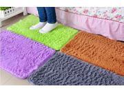 Compelling Anti skid Mat 2 Sizes Solid Color Washable Coral Fleece Rugs Mats Classic Living Room Dining Room Bedroom Mats
