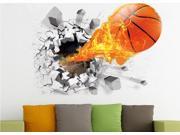 Surprised Wall Stickers 50x70CM Dynamic Basketball Printing PVC Stickers TV Setting Decoration Removable Antibacterial Antifouling 3D Wall Stickers