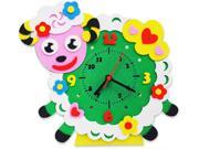Eye catching DIY Toys Clock 28 * 24 CM EVA Handmade Stickers Clock Classic Educational Children s Handmade Toys