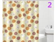 Printed Bath Curtain 180*180 CM Polyester Bathroom Accessories Waterproof Metal Eyelet Shower Curtain