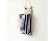 Folding Napkin Storage Bag Cotton Stripe Hanging Bag Folding Paper Towel Box Car Decoration Supplies Home Furnishing