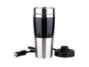 12 V Stainless Steel Car Electric Heat Insulation Cup Portable Car Insulation Cup for Travel Black