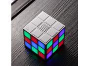 Cube Bluetooth Speaker LED Flashing Gift Speaker Mini Card Speaker white