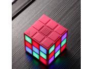 Cube Bluetooth Speaker LED Flashing Gift Speaker Mini Card Speaker pink