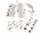 Unisex metal Removable Waterproof Temporary Tattoo Body tattooing Art Stickers