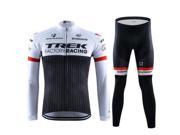Trek Sports Men s Long Sleeve Black white Cycling Jersey Pant Bicycle Clothing