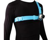NEOpine Adjustable Elastic Single Shoulder Chest Belt Strap Mount for Gopro Camera Series Blue