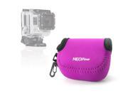 NEOpine Portable Neoprene Protective Camcorder Camera Case Bag for GoPro Camera Series Hotpink