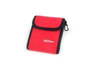 NEOpine Neoprene Portable Filter Storage Bag Pouch Case 3 Filter Load For Gopro Hero 1 2 3 3 Camera Red