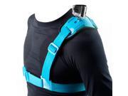 NEOpine Colorful Single Shoulder Chest Strap Mount for GoPro Hero 2 3 3 Blue