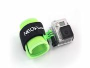 NEOpine Extendable Elastic Fiber Band Holder Wrist Strap Mount for Gopro Camera Series Green