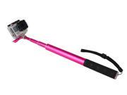 NEOpine Long Extendable Selfie Handheld Stick Monopod for GOPRO and Cellphone Hotpink