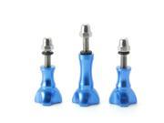 NEOpine 3x CNC Aluminum Thumb Knob Stainless Bolt Nut Screw Kit for GoPro Hero 3 3 2 1 GAC 26 Blue