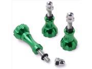 NEOpine 3x CNC Aluminum Thumb Knob Stainless Bolt Nut Screw Kit for GoPro Hero 3 3 2 1 GAC 26 Green