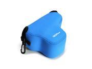 NEOpine Ultra Light Neoprene Camera Case Bag with Carabiner for Olympus E PL7 Digital Camera Blue