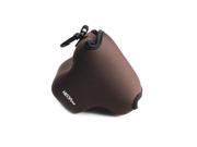 NEOpine Ultra Light Neoprene Camera Case Bag with Carabiner for Olympus E PL7 Digital Camera Brown