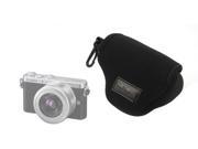 NEOpine Ultra Light Neoprene Camera Case Bag for Panasonic GM1 with 12 32mm Black