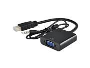 HDMI Male to VGA Female with Audio Converter Adapter for monitor projector HVA