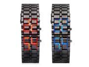 Abco Tech Lava Style Iron Samurai Black Bracelet LED Japanese Inspired Watch RED BLUE **2 PACK**