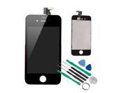 Replacement LCD Touch Screen Display Digitizer Assembly for iPhone 4 3.5 Black Includes Repair Kit