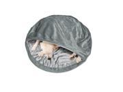 35 Rnd Microvelvet Snuggery Pet Bed Gray