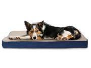 Faux Sheepskin Suede Deluxe Orthopedic Pet Bed Large Navy