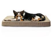 Faux Sheepskin Suede Deluxe Orthopedic Pet Bed Large Clay