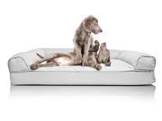 Jumbo Quilted Sofa Pet Bed Silver Gray