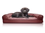 Small Quilted Sofa Pet Bed Wine Red