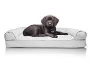 Small Quilted Sofa Pet Bed Silver Gray