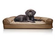 Small Quilted Sofa Pet Bed Warm Brown