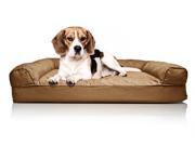 Medium Quilted Sofa Pet Bed Warm Brown
