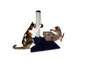 Furhaven Tiger Tough Small Busy Box Scratch Post Play Blue