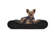 Small Microvelvet Luxe Lounger Orthopedic Pet Bed Espresso